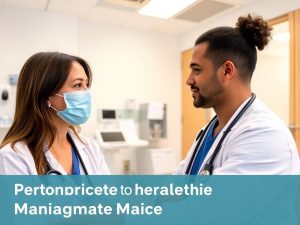 Consultare pacient in clinica moderna, atmosfera eficienta.