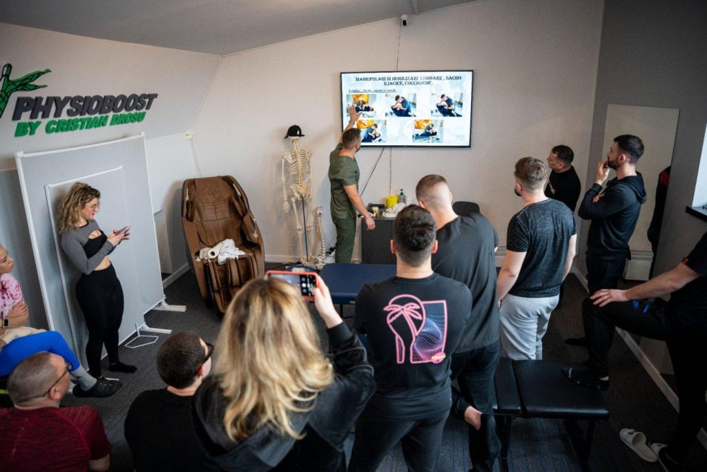 Tehnici HVLA predate la Chișinău – curs chiropractică cu Cristian Drosu, MedBoost Academy