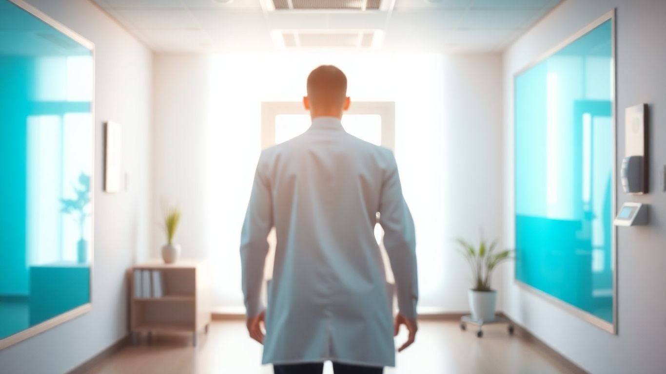 Clinică medicală modernă cu doctor