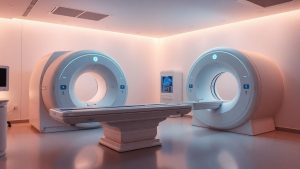 Echipament medical avansat într-un centru de imagistică.